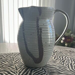 Handmade Gray Ceramic Pitcher